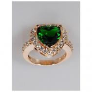 Кольцо помолвочное , фианит, размер 20, зеленый Lotus Jewelry