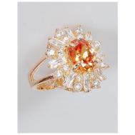 Кольцо помолвочное , фианит, размер 19, золотой Lotus Jewelry