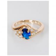 Кольцо помолвочное , фианит, шпинель, размер 16, синий Lotus Jewelry