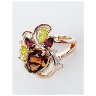 Кольцо помолвочное , фианит, размер 17, мультиколор Lotus Jewelry