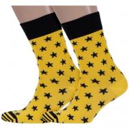 Мужские носки , 2 пары, размер 27, желтый DiWaRi