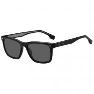 Солнцезащитные очки BOSS, прямоугольные, для мужчин, черный Hugo Boss