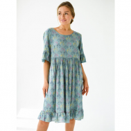 Платье , размер 50, голубой Текстильный край