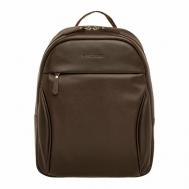 Рюкзак , натуральная кожа, отделение для ноутбука, вмещает А4, внутренний карман, коричневый Lakestone
