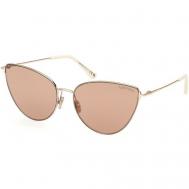 Солнцезащитные очки , кошачий глаз, оправа: металл, для женщин, золотой Tom Ford
