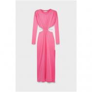 Платье , вискоза, вечернее, прилегающее, миди, размер 44, розовый MANURI