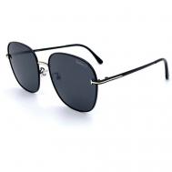 Солнцезащитные очки , квадратные, оправа: металл, спортивные, поляризационные, с защитой от УФ, черный Smakhtin'S eyewear & accessories