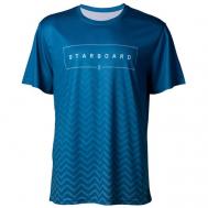 Футболка , силуэт свободный, УФ-защита ткани, влагоотводящий материал, размер S, синий STARBOARD