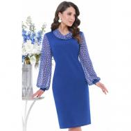 Платье-футляр , прилегающее, размер 46, синий DSTrend