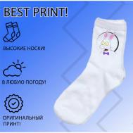 Женские носки , размер 36/39, белый Best Print 63