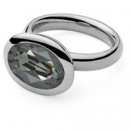 Кольцо , бижутерный сплав, серебрение, кристаллы Swarovski Qudo