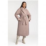 Куртка женская демисезонная оверсайз  В048-12-41W, размер 42, цвет бежево-розовый Bark 16-1506 Dreamwhite