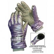 Перчатки , размер 7, фиолетовый, серебряный LUCKYLOONG