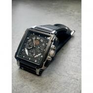 Наручные часы  Часы мужские, наручные, классические, черные и серебряная рамка  Квадратные, серебряный, черный BAKA&DED