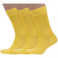 Носки , 3 пары, размер 27, желтый Sergio di Calze