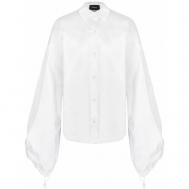 Рубашка  , открытая спина, манжеты, размер 36, белый Joseph