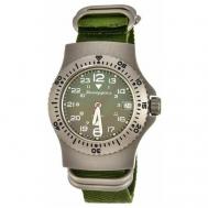 Наручные часы  Командирские, серый, зеленый Vostok
