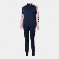 Костюм , олимпийка и брюки, силуэт прилегающий, размер L, синий, розовый Joma