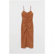 Платье , миди, размер 22, коричневый H&M