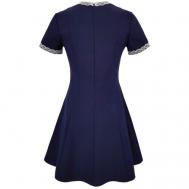 Платье в классическом стиле, размер 46, синий School dress