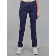 Джинсы  , прямые, стрейч, размер 42, синий Calvin Klein