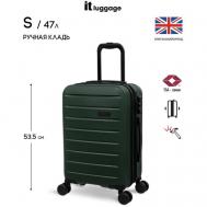 Чемодан , 47 л, размер S+, зеленый IT Luggage