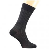 Мужские носки , 10 пар, классические, на 23 февраля, размер 25, черный LORENZLINE
