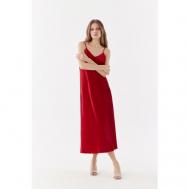 Платье-комбинация , вечернее, миди, открытая спина, размер S, красный Fashion Rebels