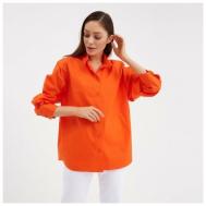 Рубашка , повседневный стиль, размер 44, оранжевый Pr-Market