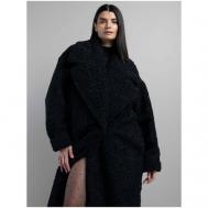 Шуба , искусственный мех, размер One size, черный Alexandra Talalay
