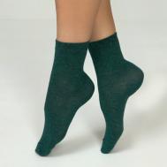 Женские носки  средние, размер 37-38, зеленый, черный Cozy Home
