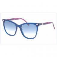 Солнцезащитные очки , бабочка, оправа: пластик, градиентные, для женщин, синий Carolina Herrera
