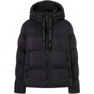 куртка  , демисезон/зима, силуэт свободный, утепленная, размер S, черный Timezone
