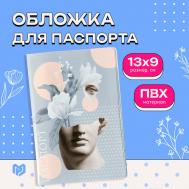 Обложка для паспорта  5248605, серый, белый Сима-ленд