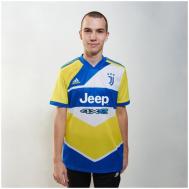 Футбольная футболка , силуэт свободный, размер m, желтый, синий Adidas