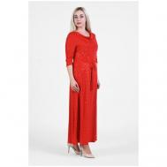 Платье , вечернее, полуприлегающее, макси, размер 56, красный OLSI
