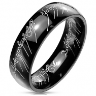 Кольцо обручальное  Кольцо всевластия, размер 21.5, черный Spikes