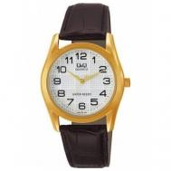 Наручные часы Q&Q Q638 J104, коричневый, золотой Q&amp;Q