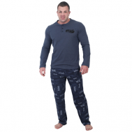 Пижама , размер 50, синий Оптима Трикотаж