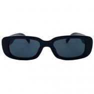 Солнцезащитные очки , прямоугольные, ударопрочные, складные, с защитой от УФ, для женщин, черный Nobrand