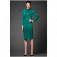 Платье , миди, размер 54, зеленый Арт-Деко