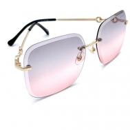 Солнцезащитные очки , бабочка, оправа: пластик, градиентные, золотой Smakhtin'S eyewear & accessories