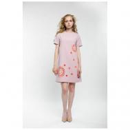 Платье повседневное, размер 46, розовый Пышная мода