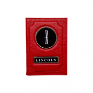 Обложка , натуральная кожа, красный Lincoln