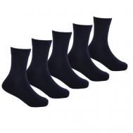 Мужские носки , 5 пар, 5 уп., высокие, размер 39-41, синий Lansa