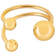 Кольцо , нержавеющая сталь, размер 19, желтый, золотой Kalinka modern story