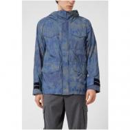 Куртка  демисезонная, силуэт прямой, капюшон, манжеты, размер 54, голубой PAUL&SHARK