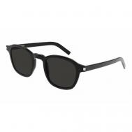 Солнцезащитные очки  SL549SLIM 001, прямоугольные, для мужчин, черный Saint Laurent