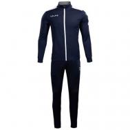 Костюм , олимпийка и брюки, силуэт прямой, карманы, размер XL, синий KELME