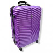 Умный чемодан , ABS-пластик, жесткое дно, опорные ножки на боковой стенке, 50 л, размер S+, фиолетовый БАОЛИС
